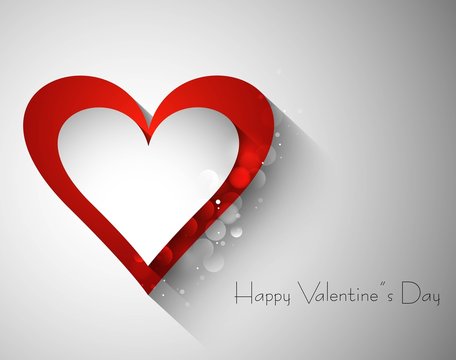 Red and valentines day single heart vector