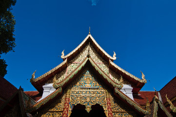 Naklejka premium The roof of the temple, Phra That Doi Suthep
