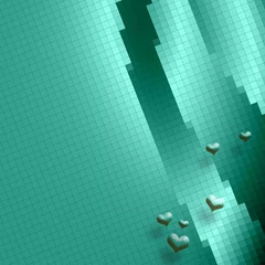 Verduisterende rolgordijnen zonder boren Pixel liefdeskaart