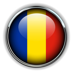 Fototapeta premium Romania flag button