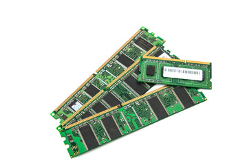 DDR RAM stick isolated