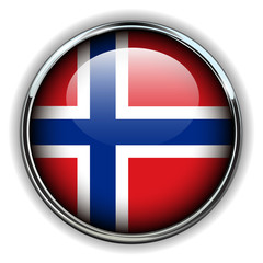Obraz premium Norway flag button