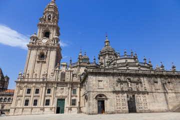 East facade of Santiago de Compostela cathedral, Spain