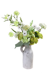 bouquet of artificial flowers in a vase