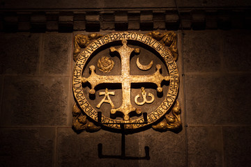 Santiago de Compostela cathedral: Via crucis signal