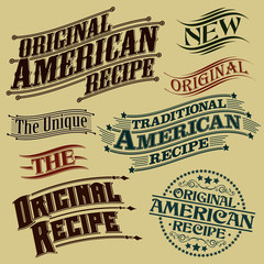 Retro Original Recipe Calligraphic Designs