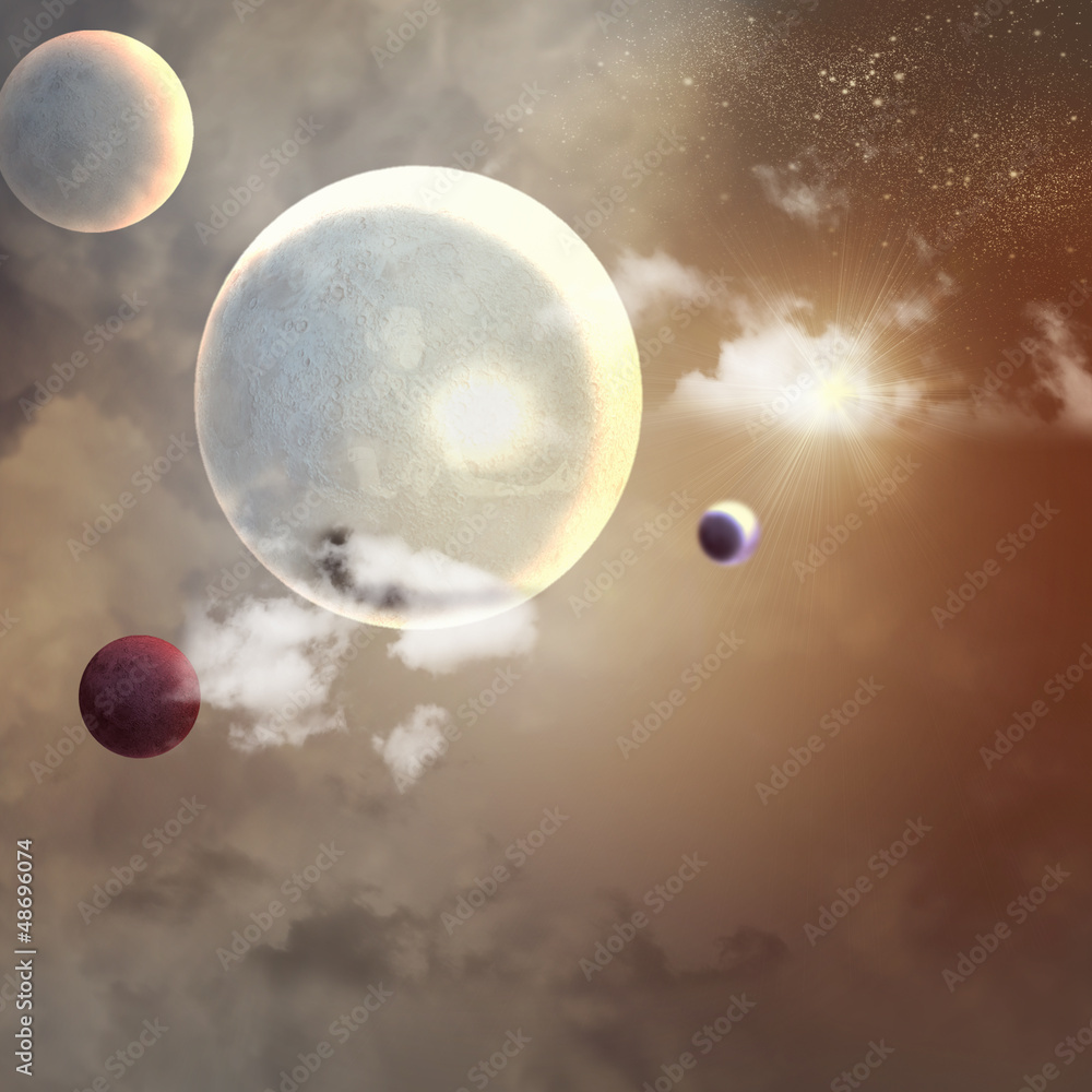 Canvas Prints image of planets in space