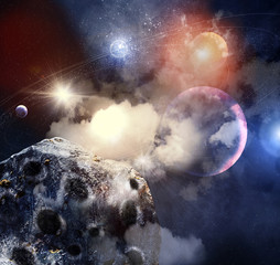 Image of planets in space