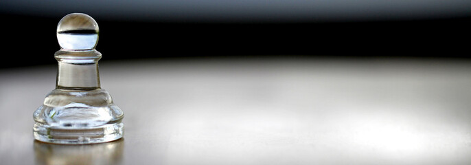 Chess Pawn - panoramic - business concept - strategy, growth.