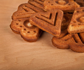 cookies over wooden background