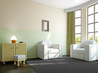 Fototapeta na wymiar Livingroom with furniture