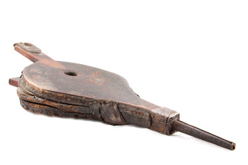 Old pair of bellows isolated