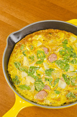 Frittata in a Cast Iron Pan