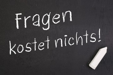 Fototapeta premium Fragen kostet nichts!