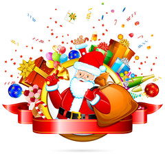 Santa Claus with Christmas Gift