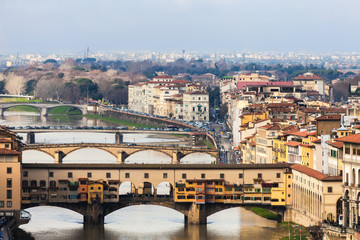 Fototapeta na wymiar Florence, widok na stary most