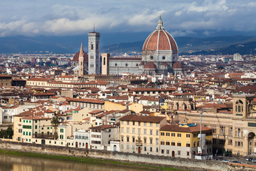 Fototapeta na wymiar Widok Z Piazzale Michelangelo Florencja