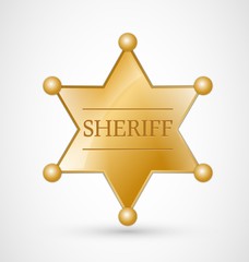 Gold Sheriff Badge