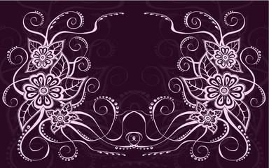 Abstract floral background with text space