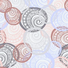 Abstract shells seamless pattern
