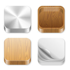 Icon trendy templates for any applcation. UI Square icons set.