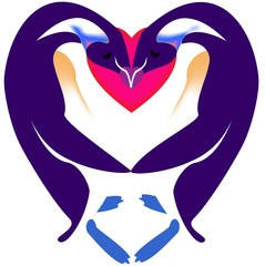 Love symbol-Soulmate heart-vector