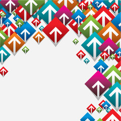 set of colorful arrow buttons