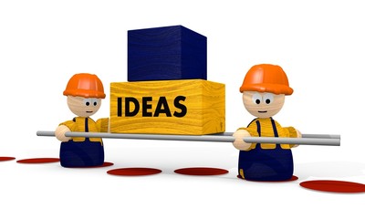 ideas construct 3d illustration