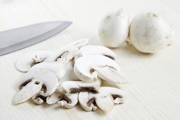 Sliced ??mushrooms