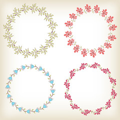 Collection floral frames.