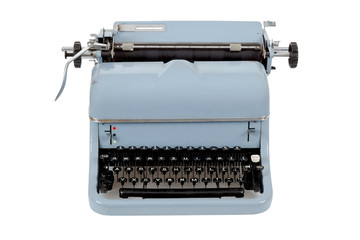retro typewriter on white background