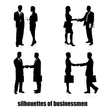 on the image the meeting of businessmen is presented