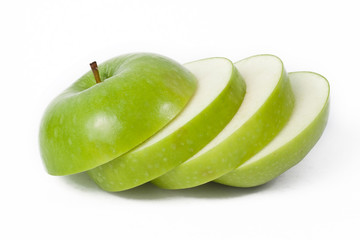 green apple isolated on white