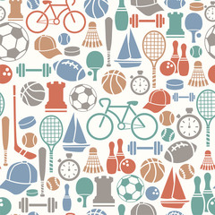 seamless pattern with sport icons