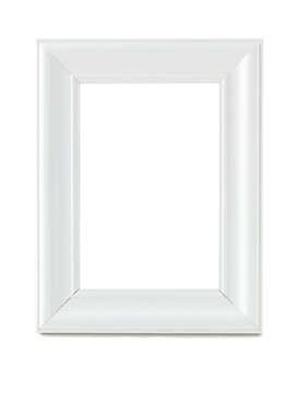 White picture frame with clipping path