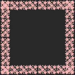 Flower frame of frame on background