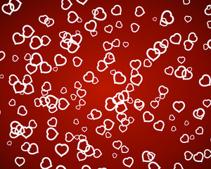 red white hearts background 2