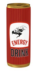 energy drink with eagle icon