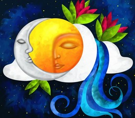 Panele Szklane Podświetlane  sole e luna