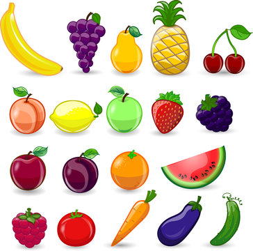 Мультфильм фрукты и овощи