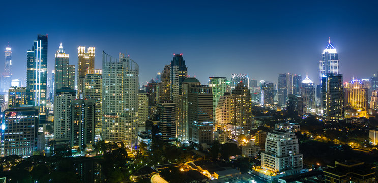 Bangkok City Night View