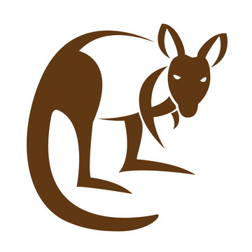 Vector image of an kangaroo