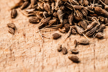 Small seeds on wood
