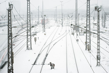 Munich Train Station in Snow