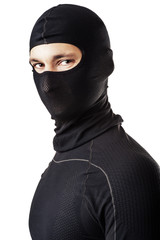 man in black ski mask