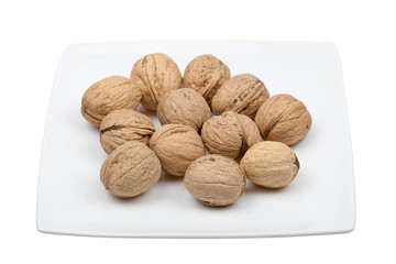 Plate of walnuts