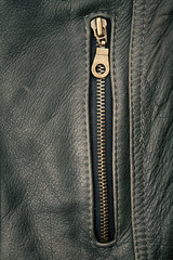 Zipper and leather