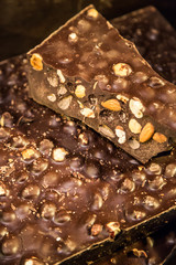 Many different chocolate candy closeup