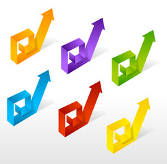vector set of colorful arrow