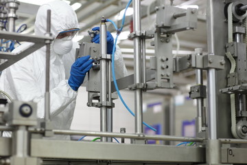 professional in uniform at work in high tech environment